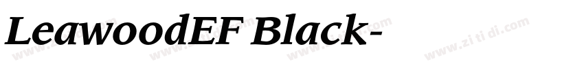 LeawoodEF Black字体转换